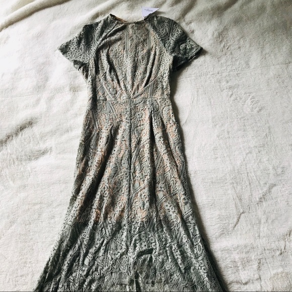 NEW Olive Lace Dress - Picture 7 of 8